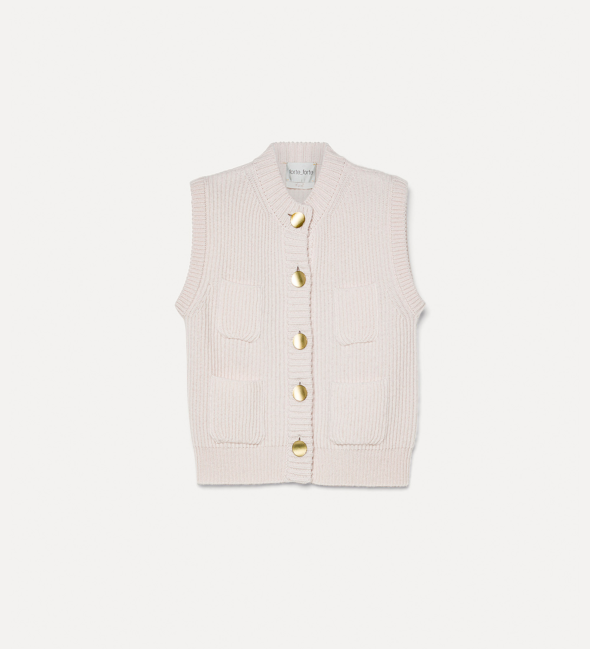 Gilet a costa inglese in cashmere e lana