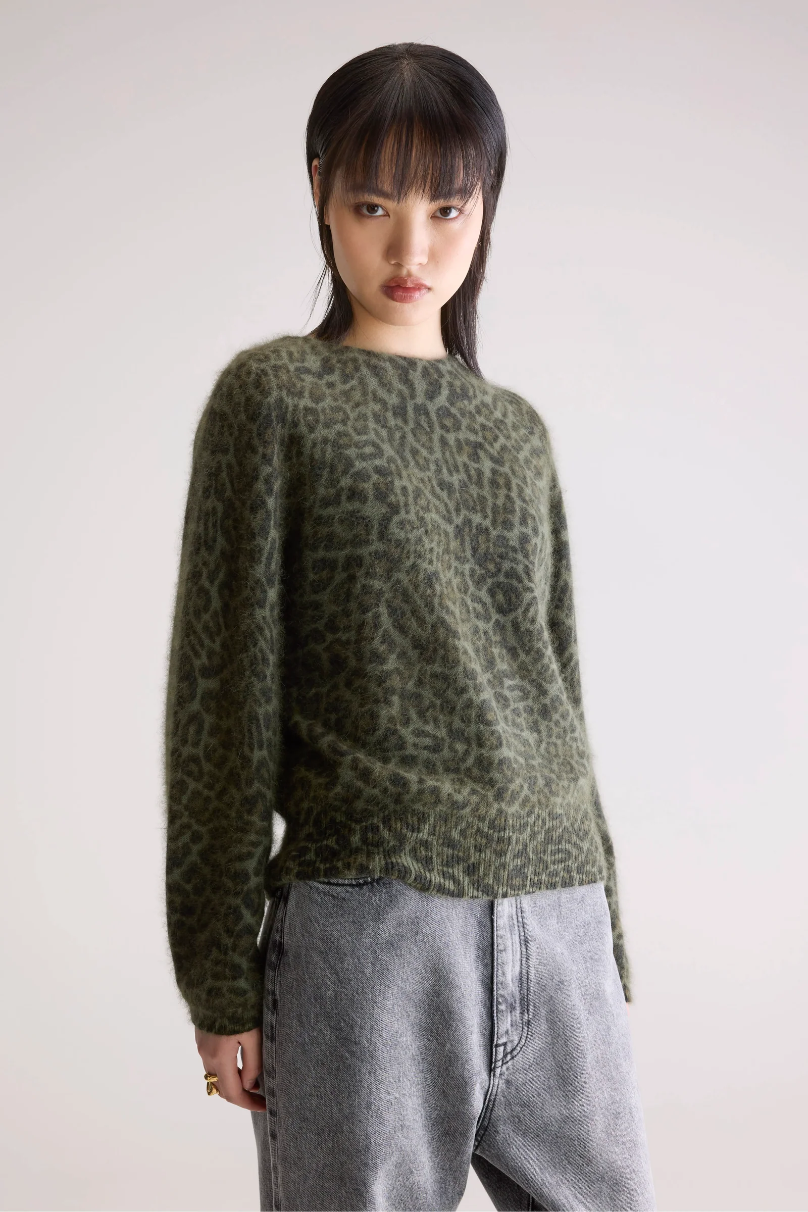 Maglione con stampa leopardata Dioal
