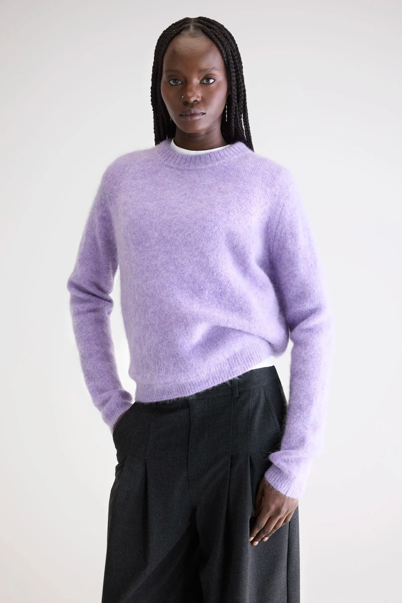 Maglione girocollo Auron lilla