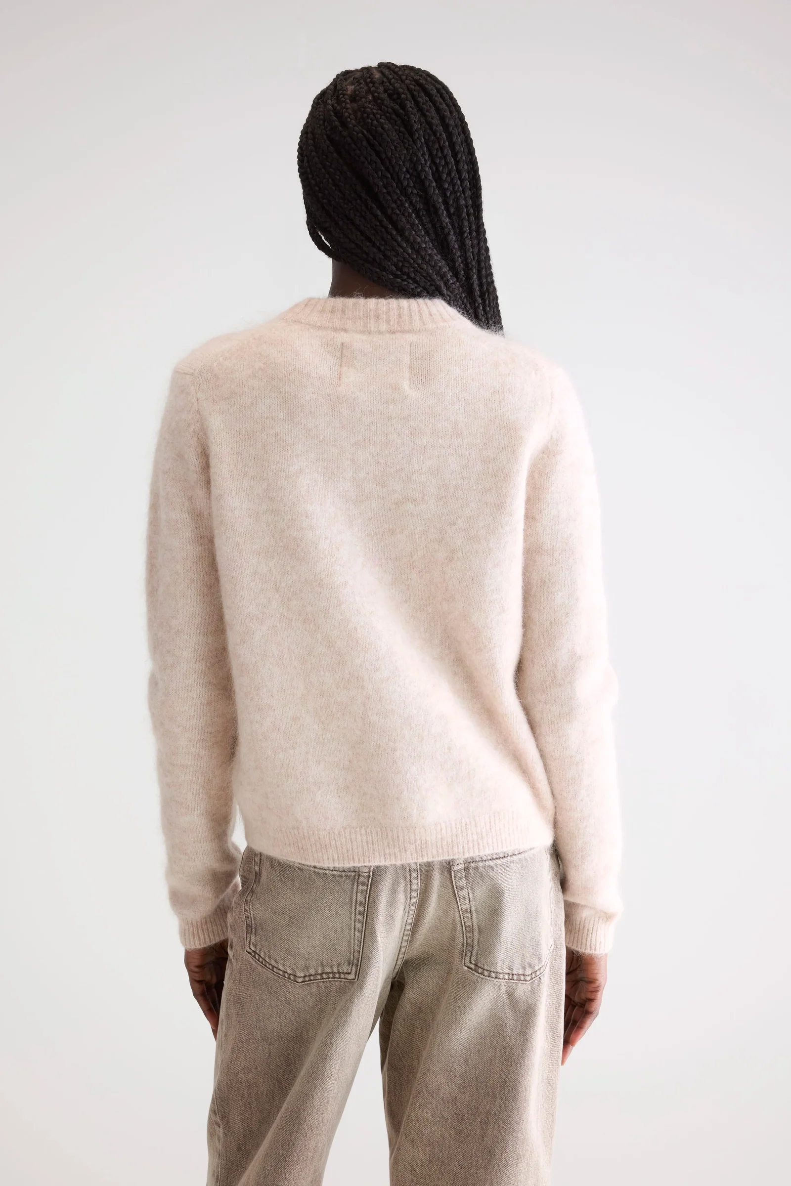 Alternative view of Maglione girocollo Auron rosa-latte