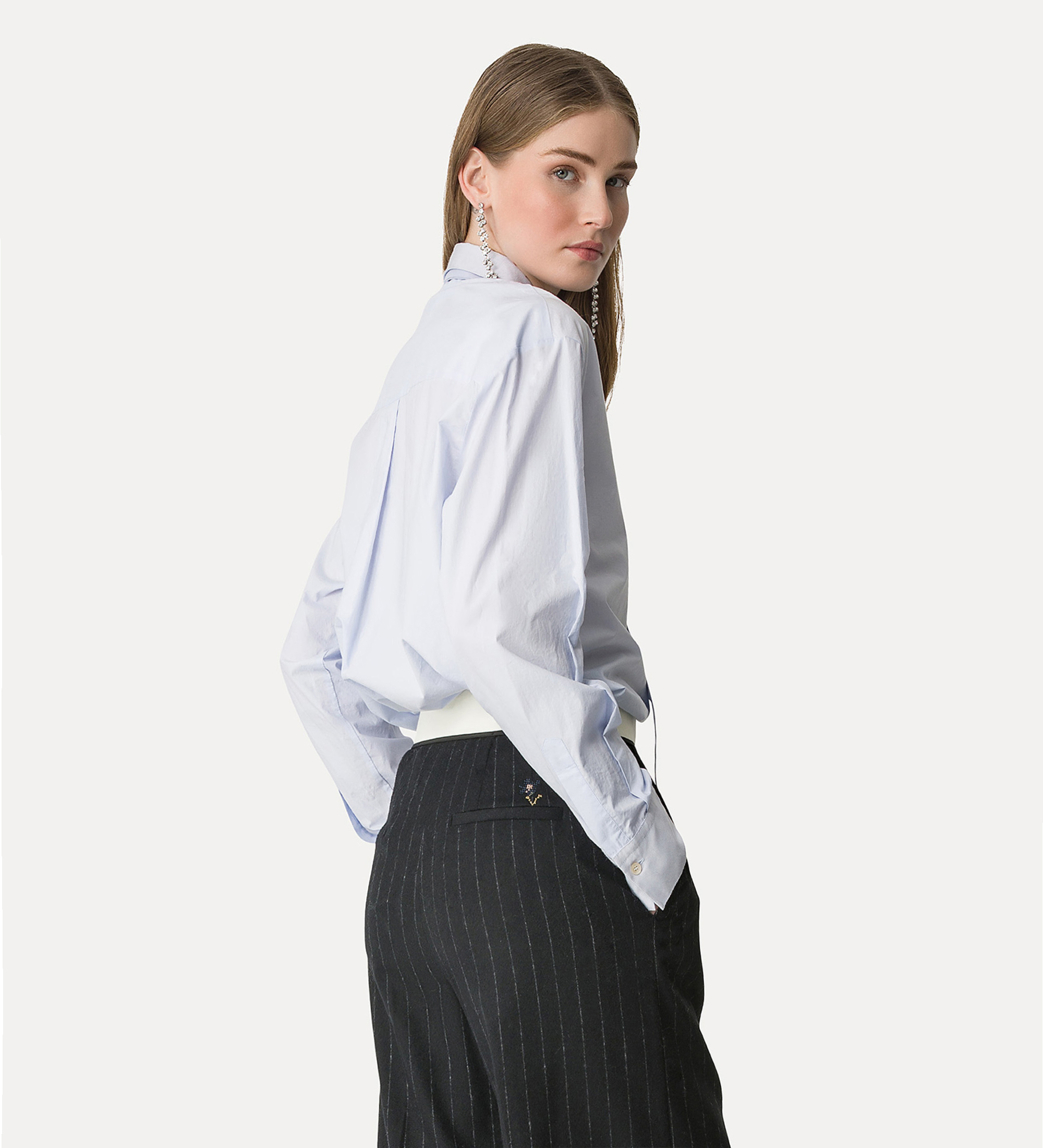 Alternative view of camicia oversize in popeline di cotone