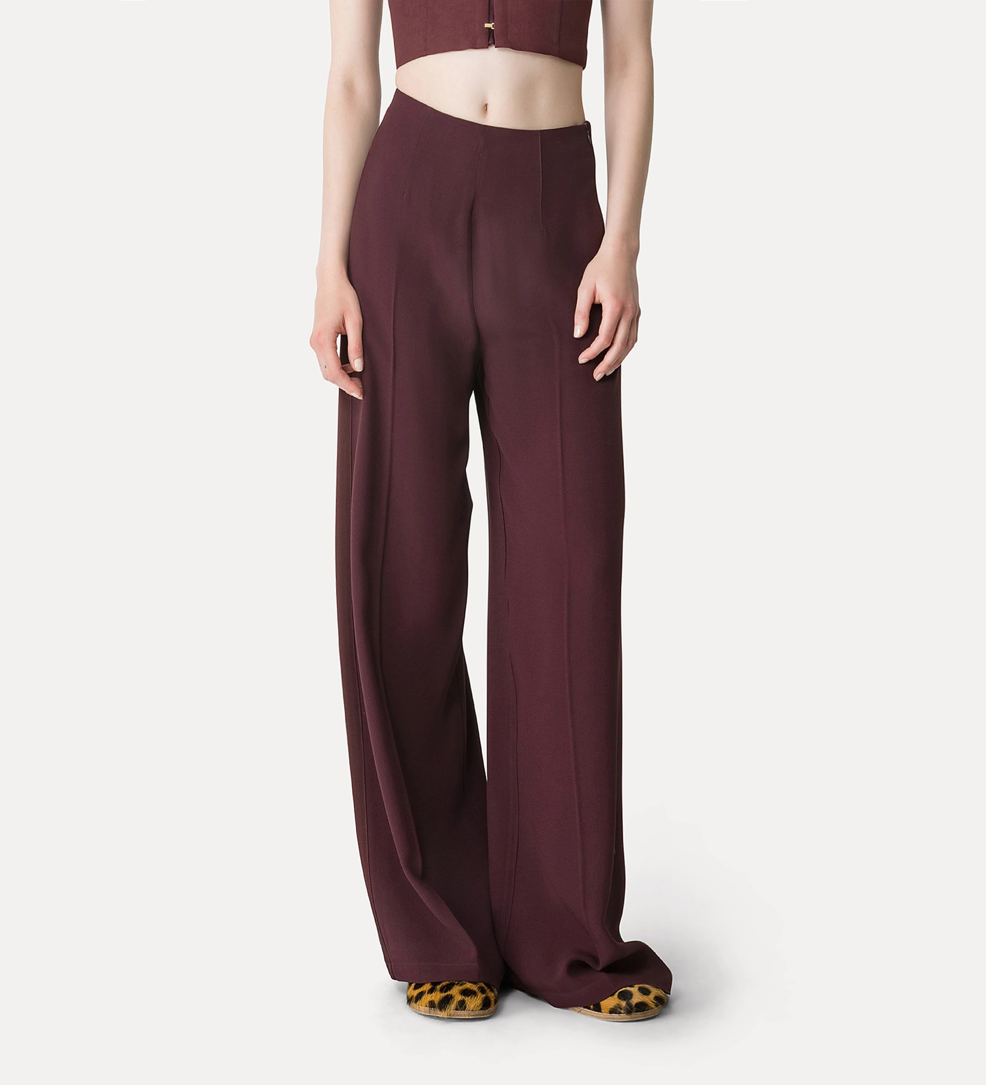 pantalone palazzo in envers satin
