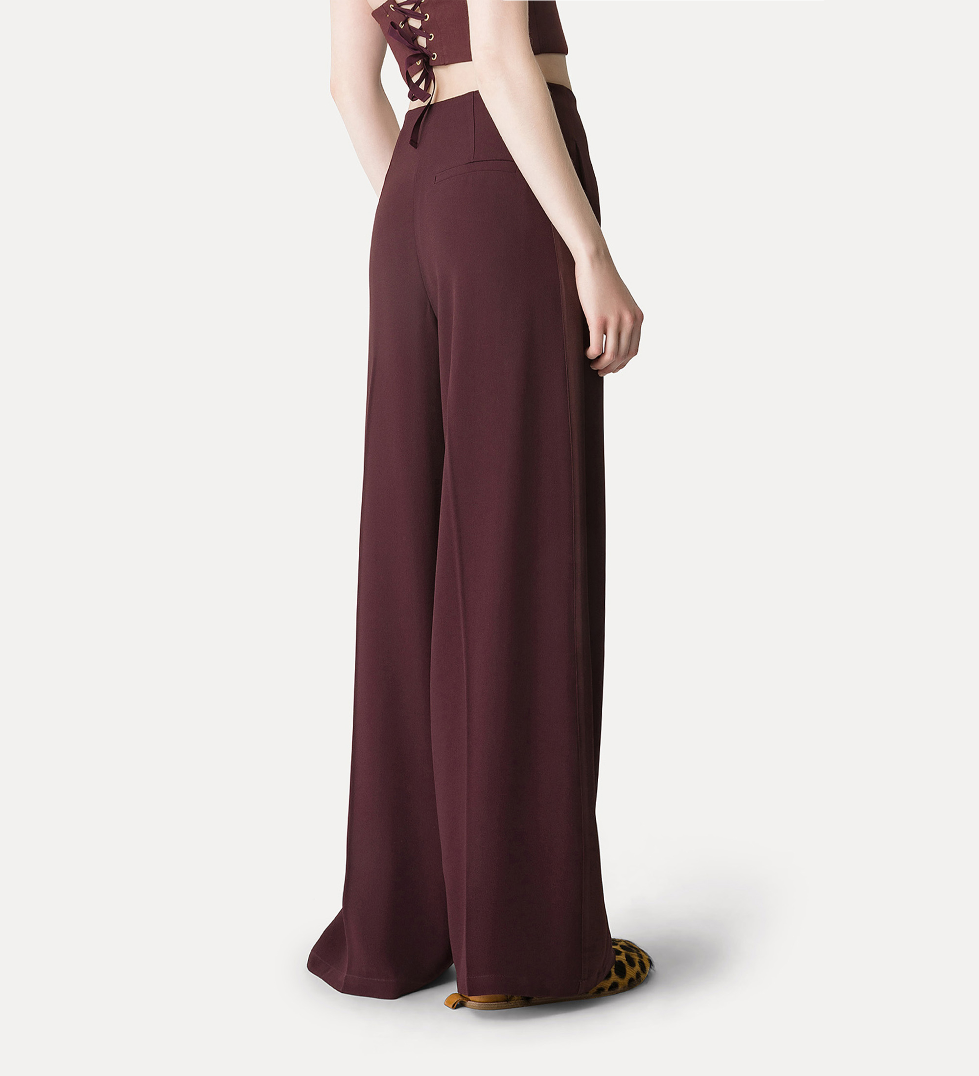 Alternative view of pantalone palazzo in envers satin