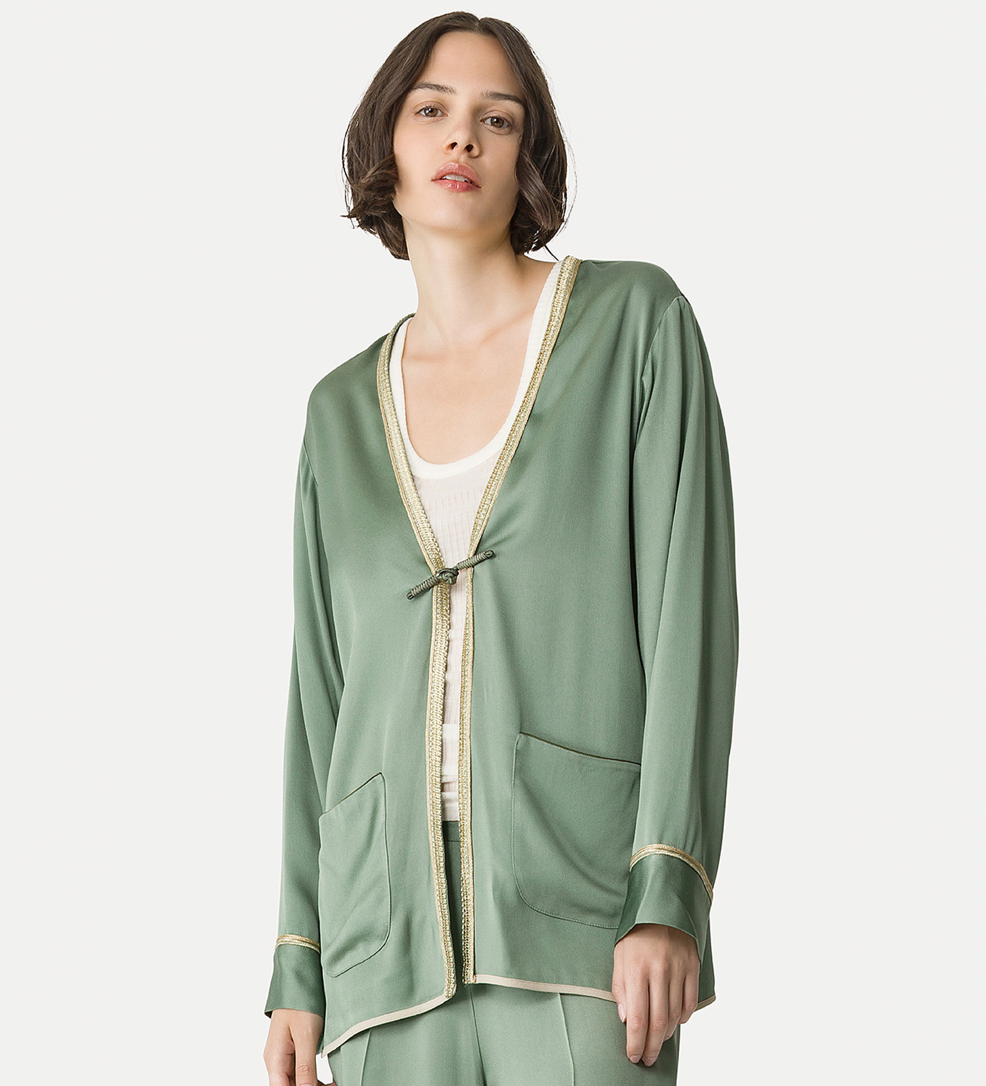 giacca in envers satin