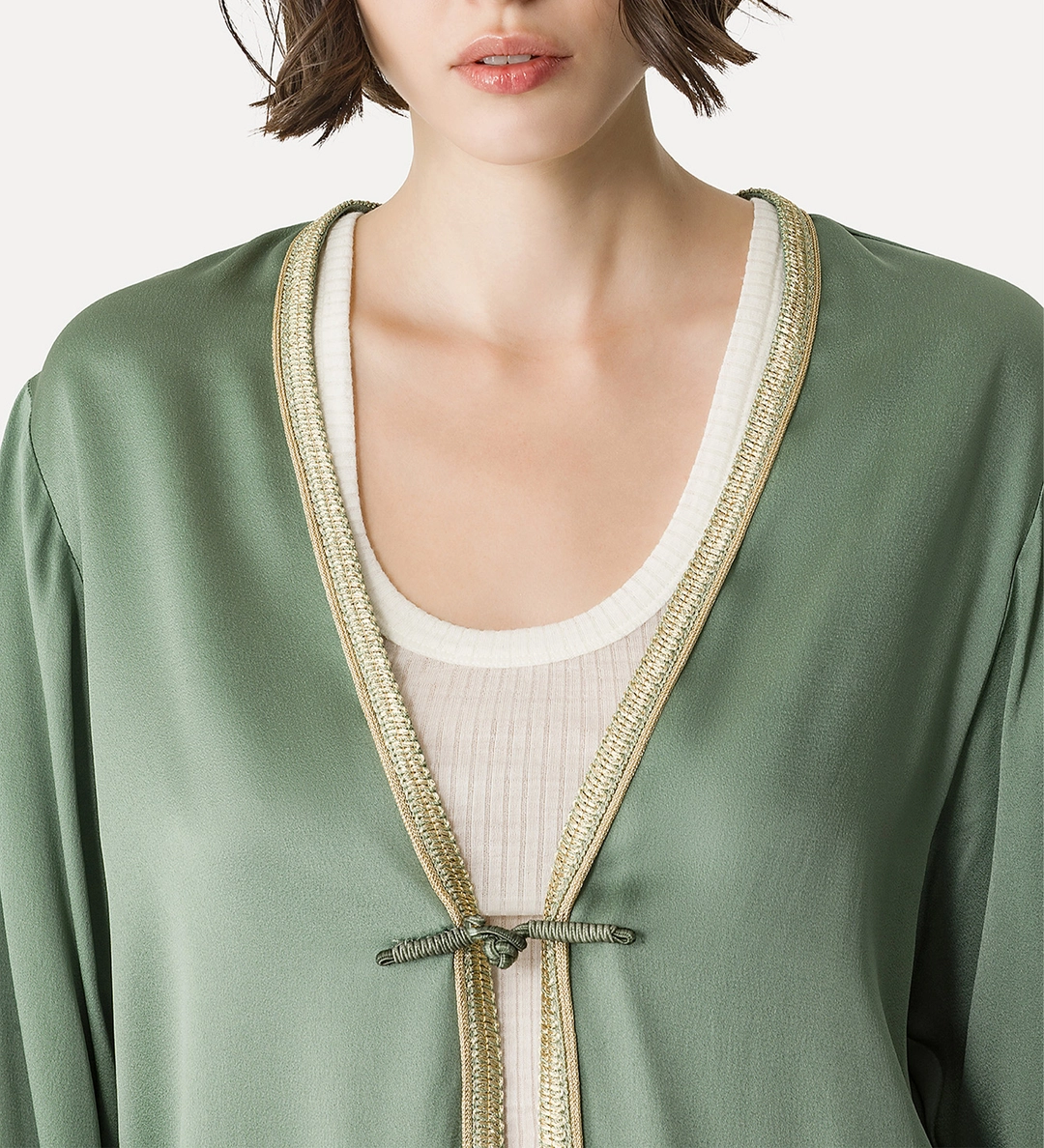 Alternative view of giacca in envers satin