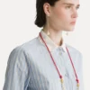 camicia collo club popeline riga raso oxford blue - immagine 2