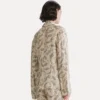 camicia con sciarpina in raso “royal leopard” ivory - immagine 3