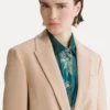 blazer monopetto in panno light loto - immagine 2