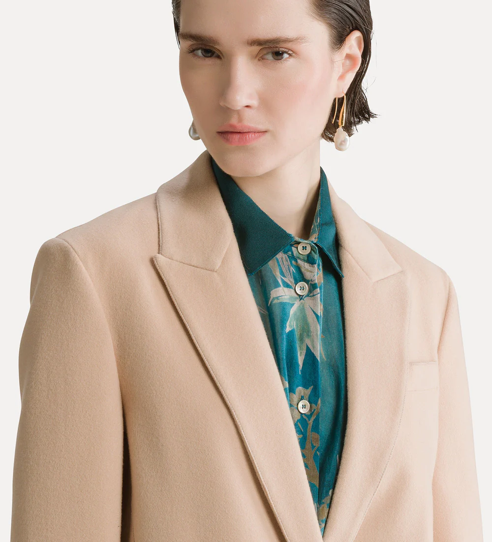 Alternative view of blazer monopetto in panno light loto