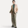 blazer monopetto in panno light loto - immagine 4