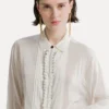 camicia smoking in voile con ruches diamond - immagine 2