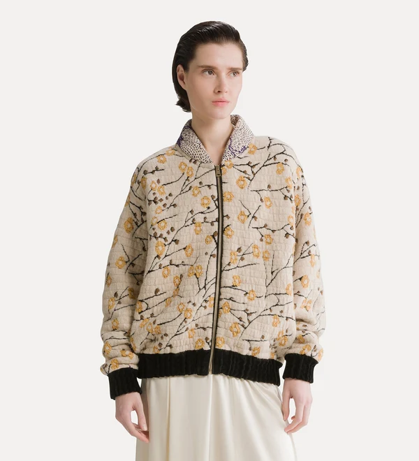 bomber jaquard “cherry blossom” mandorla