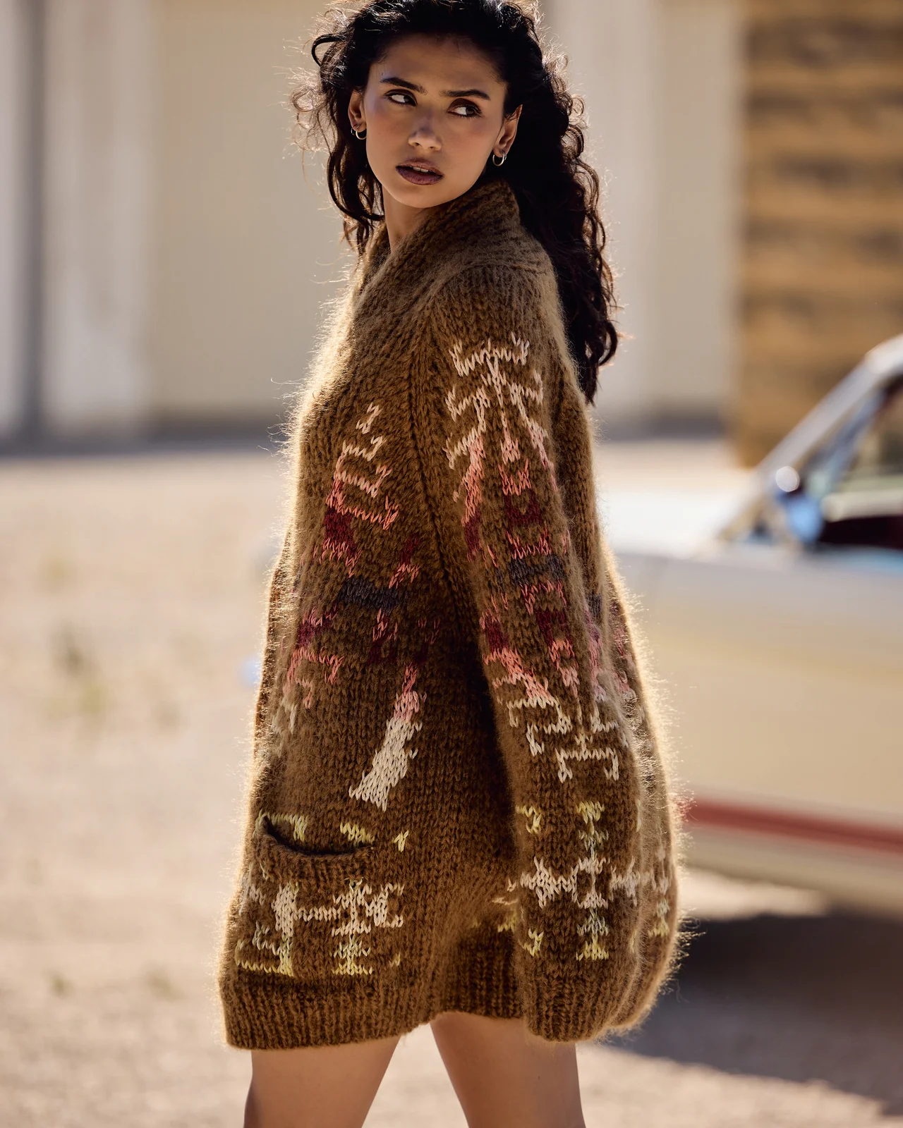 Alternative view of Cardigan Alita - Marrone